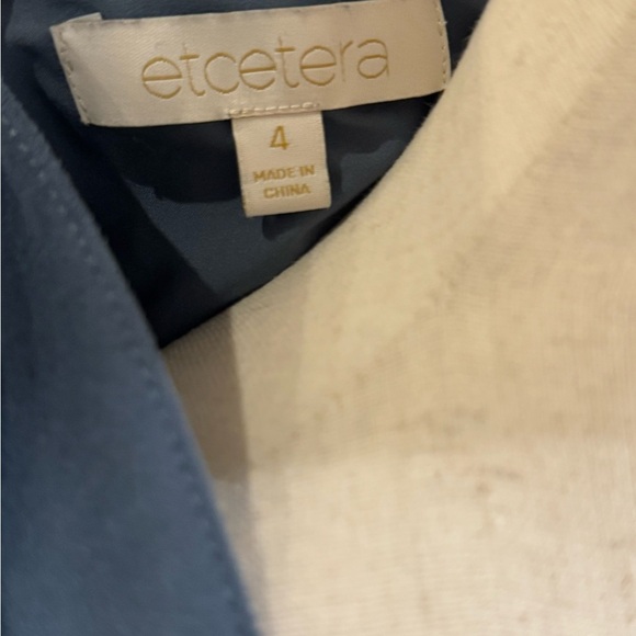 Etcetera Blue V-neck Front Button Dress - Picture 4 of 4